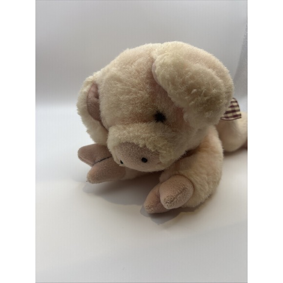 Vintage A&A Plush Flopsies Collection Bean Filled Pink Pig Stuffed Animal - Picture 6 of 6
